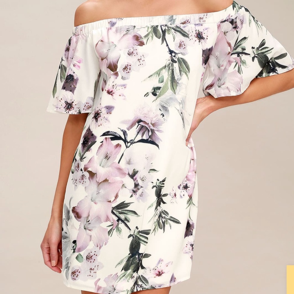 Off the shoulder dress mini dress.